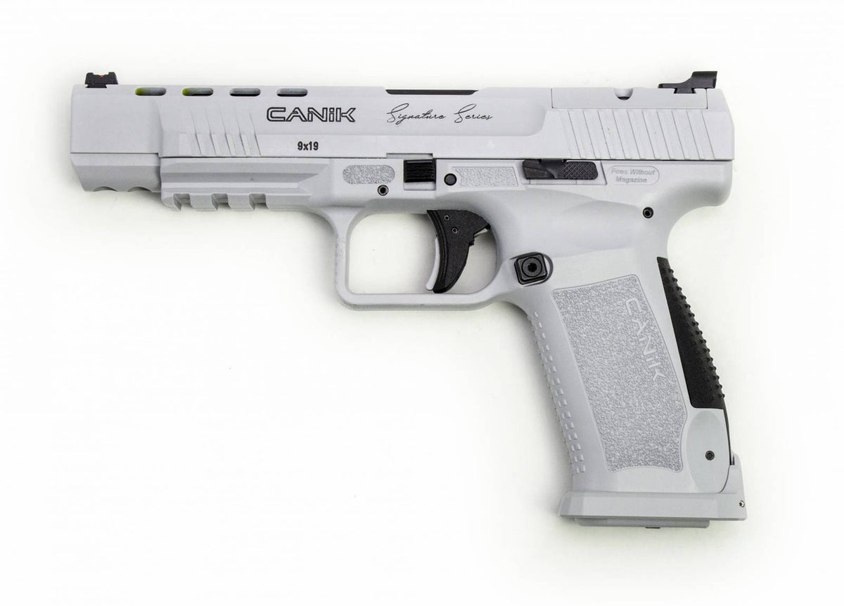Canik HG6618N TP9SFx Whiteout 9mm Luger 5.20 20+1 White Cerakote Steel Slide/Polymer Frame with Black Controls & Black Match Grade Barrel/Interchangeable Backstraps