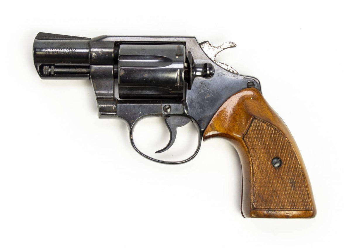 COLT DETECTIVE SPECIAL REVOLVER 3rd ISSUE 38 SPECIAL 2 BARREL FIXED SIGHTS - BLUE W/ WOOD GRIPS