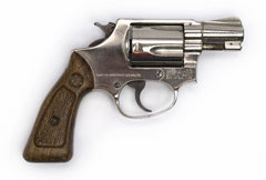 S&W 36 38SPL 2 BARREL FIXED SIGHTS ROUND BUTT NICKEL