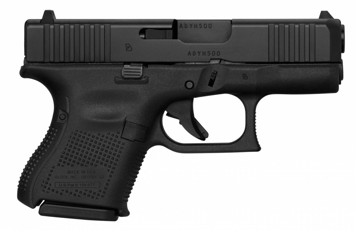 Glock G26 Gen5 Sub-Compact 9mm Luger 3.43" Barrel, 10+1 Black nDLC Steel w/Front Serrations Slide Black Rough Texture Interchangeable Backstraps Grip Fixed Sights