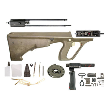 Malaysian Steyr AUG 5.56x45 Kit  Bullpup Rifle Parts Kit w/ Cleaning Kit - Surplus - Good Condition - Left Handed