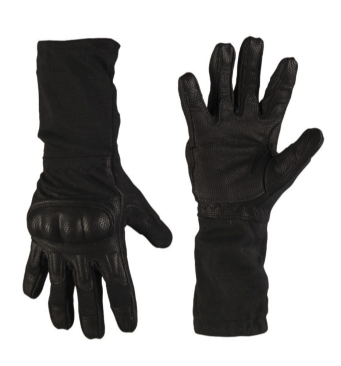MIL-TEC¬¨√Ü BLACK LONG FR ACTION GLOVES NEW - LARGE
