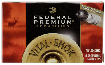 Federal PB127RS Premium Vital-Shok TruBall 12 Gauge 2.75 Rifled Slug 1 oz Slug Shot 5 Bx/ 50 Cs
