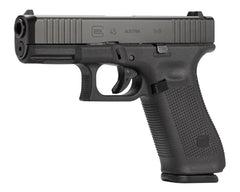 Glock PA455S203 G45 Compact Crossover 9mm Luger 4.02 17+1 Black nDLC Steel w/Front Serrations Slide Black Rough Texture Interchangeable Backstraps Grip Fixed Sights