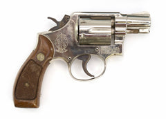 S&W 10-5 Revolver, .38 Special, 2 Barrel, Fixed Sight, Nickel1545