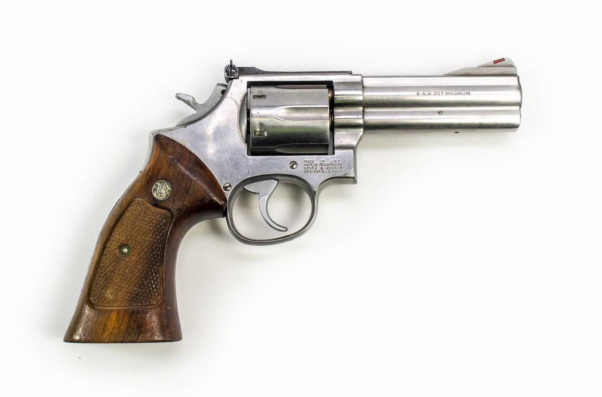 S&W Revolver 686 357 MAG 4 BBL 6 SHOT ADJ SIGHT - STAINLESS W/ WOOD GRIPS