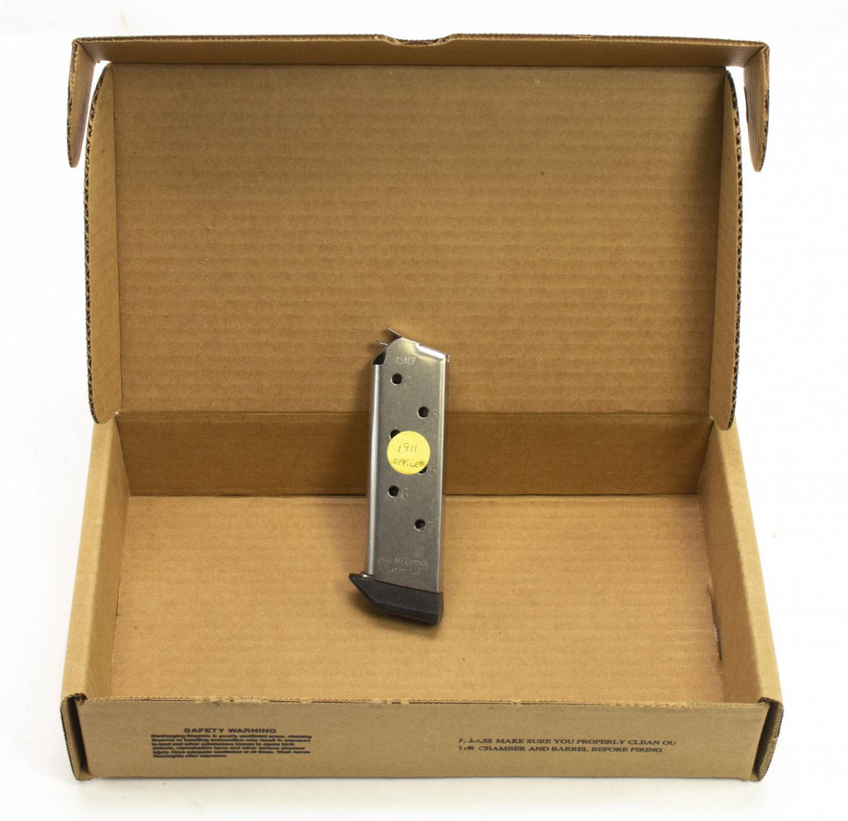 1 USED CHIP MCCORMICK COMPACT 1911 45ACP 7RD MAG WITH BASE PAD