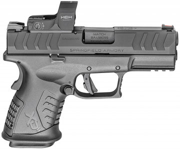 Springfield Armory XDME93810CBHCOSPD XD-M Elite Compact OSP 10mm Auto 3.80 11+1 Black Melonite Steel Slide/Barrel with Optic Cut Black Interchangeable Backstrap Grip Includes Hex Dragonfly Red Dot