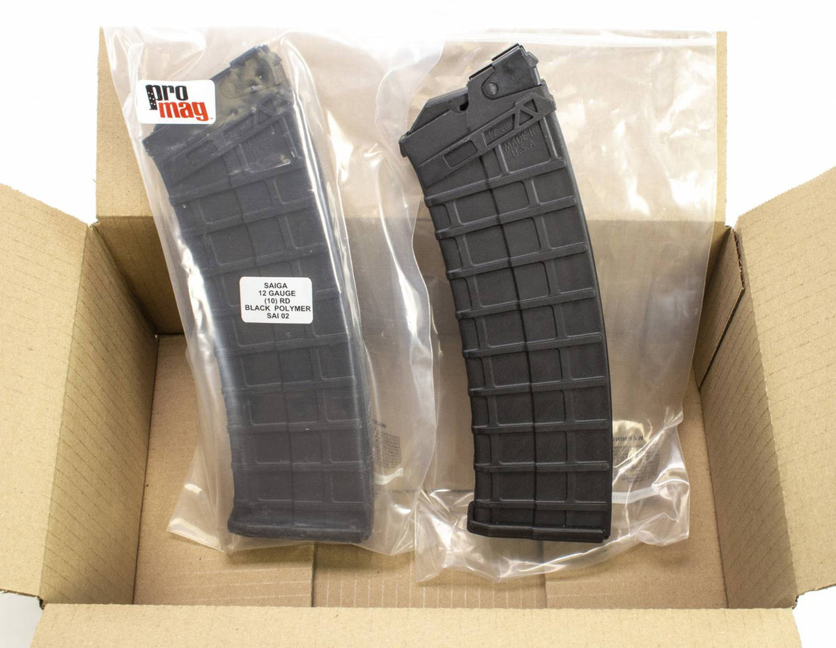 2 NEW ProMag 12ga 10rd SAI02 Saiga 12 Black Detachable