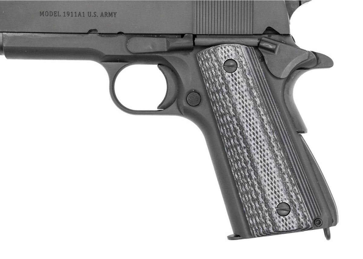 1911 Laminate Linen G10 Grip Set - Pewter Black