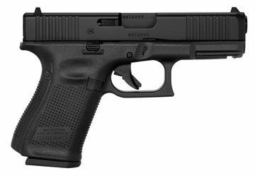 Glock PA195S201 G19 Gen5 Compact 9mm Luger 4.02 10+1 Black nDLC Steel w/Front Serrations Slide Black Rough Texture Interchangeable Backstraps Grip Fixed Sights