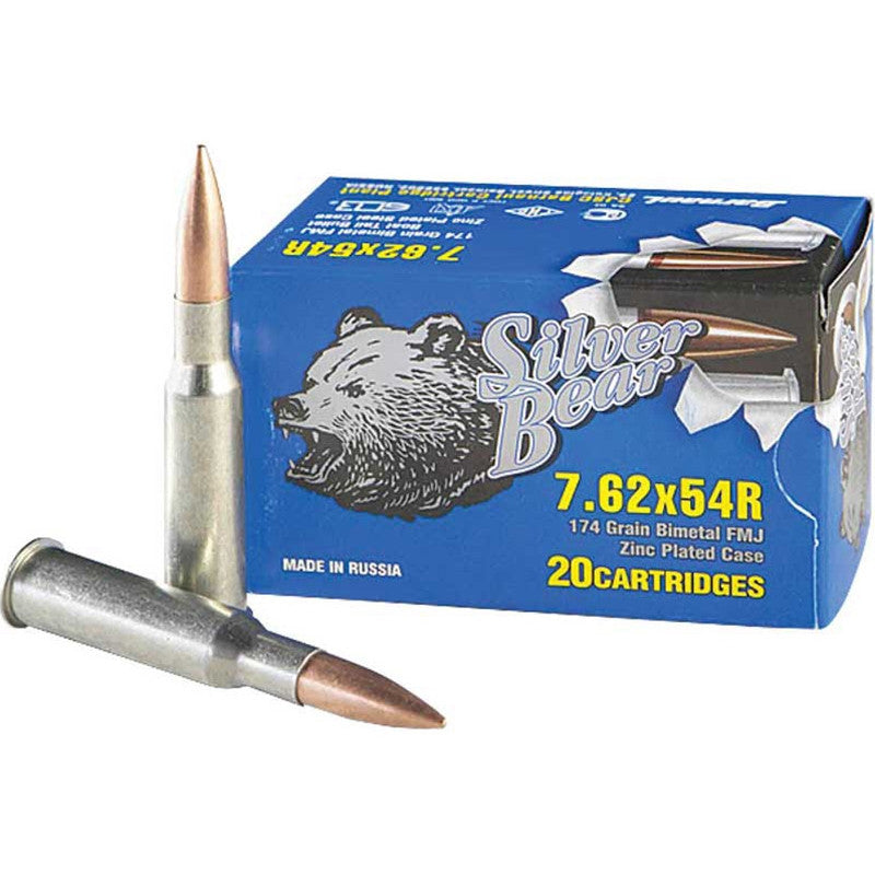 BEAR SILVER 7.62X54R FMJ 174GR 20/25