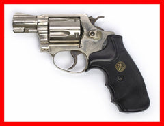 S&W 36 38 SPECIAL 2 BARREL NICKEL FIXED SIGHT SQUARE BUTT9960