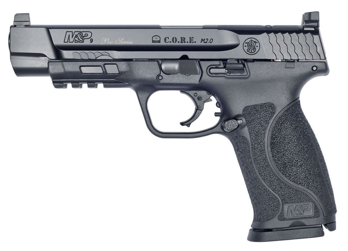 Smith & Wesson 11828 M&P Performance Center Pro M2.0 9mm Luger 5 17+1 NTS Matte Black Black Armornite Stainless Steel Black Interchangeable Backstrap Grip C.O.R.E.
