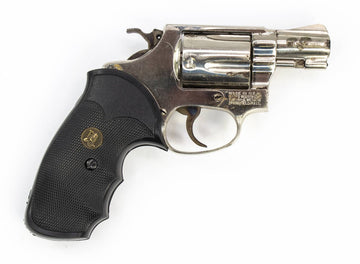 S&W 36 38 SPL 2" BARREL, NICKEL FIXED SIGHT SQUARE BUTT