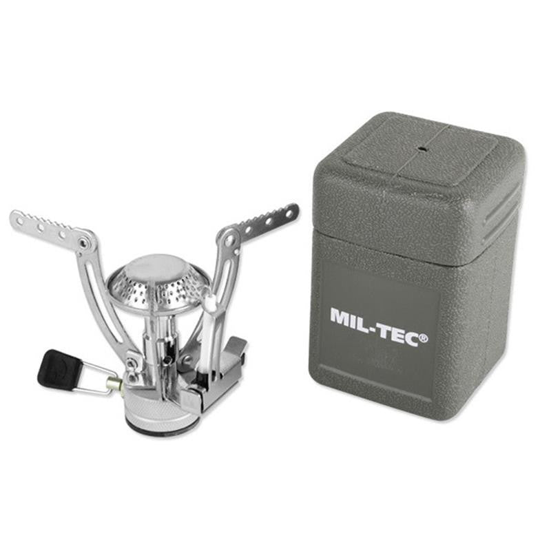 Mil-Tec Spider Burner Stainless Steel Foldable Pot Stand with Storage Box - New