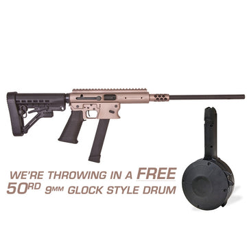 Aero ASR Survival Rifle 9MM - Dark Earth - with 50rd Glock Style Drum