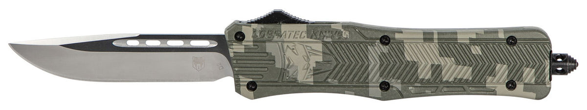 Cobra Tec Knives MADCCTK1MDNS CTK-1 Medium 3 Drop Point Plain D2 Steel Army DigiCamo Aluminum Handle OTF