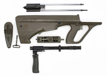 Original Malaysian Steyr Aug 5.56x45 Stock, Bolt, and Trigger Pack - Left Handed - Surplus - Good Condition