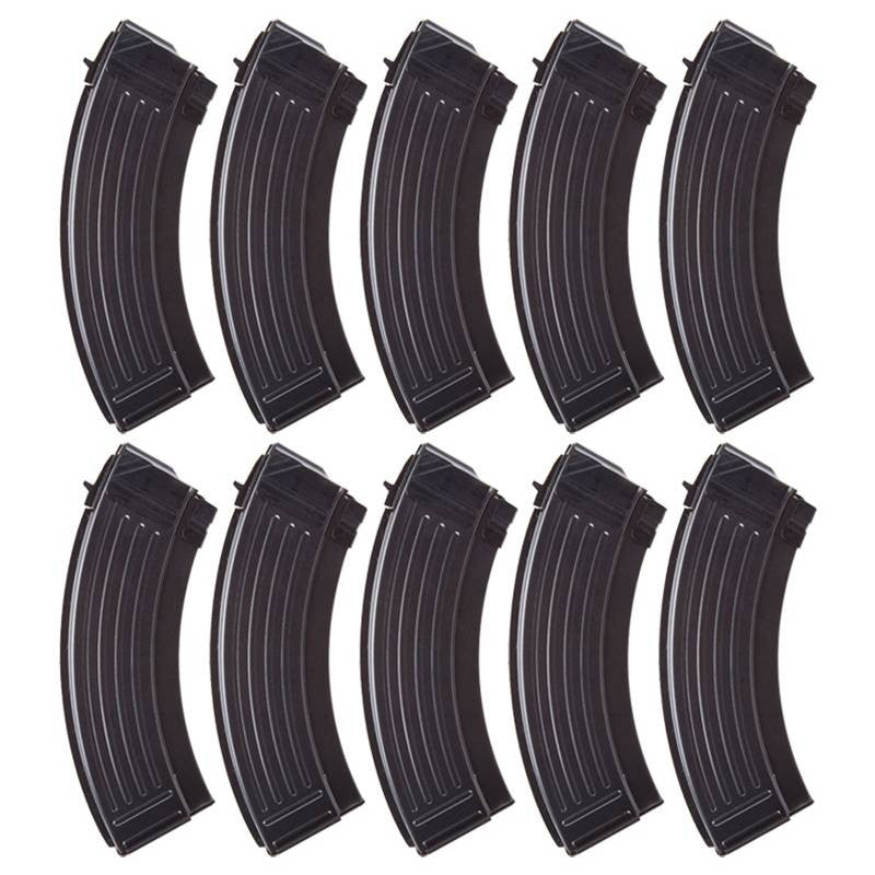 10-PACK Croatian AK-47 7.62x39 30rd Black Steel Mag with Bolt Hold Open - (New)