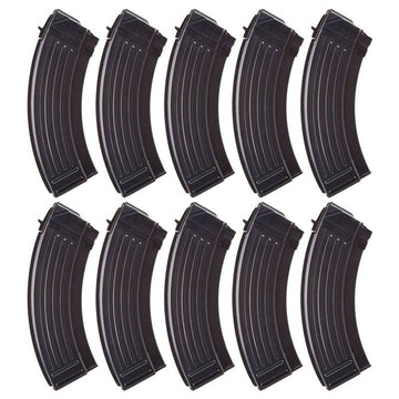 10-PACK Croatian AK-47 7.62x39 30rd Black Steel Mag with Bolt Hold Open - (New)