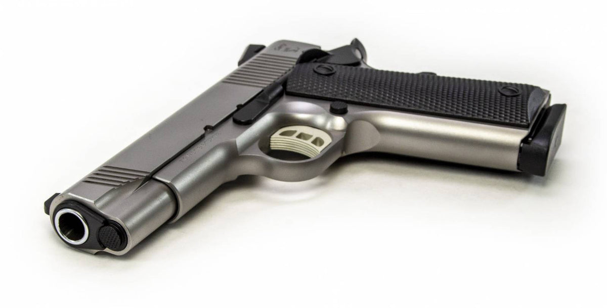 SDS Imports 1911, 45 ACP Carry 4.25 8+1 Stainless Steel Black Polymer Grip