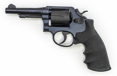 S&W 10-5 38 SPL 4 BARREL SQUARE BUTT BLUED REFINISHED WITH HOGUE GRIPS