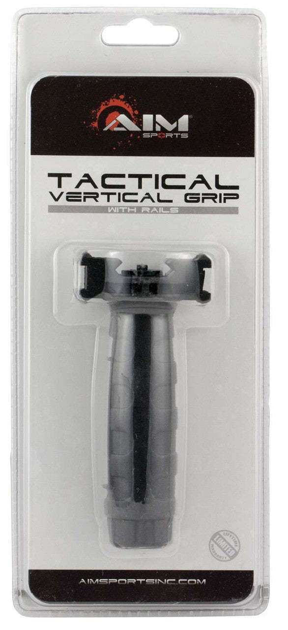 Aim Sports PJTGR Tactical Vertical Grip Polymer with Side Rails Black