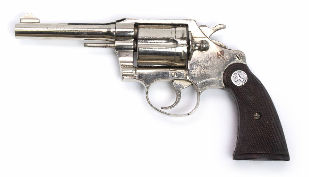 Colt Police Positive Revolver, .38 Special, 4" Barrel, Nickel