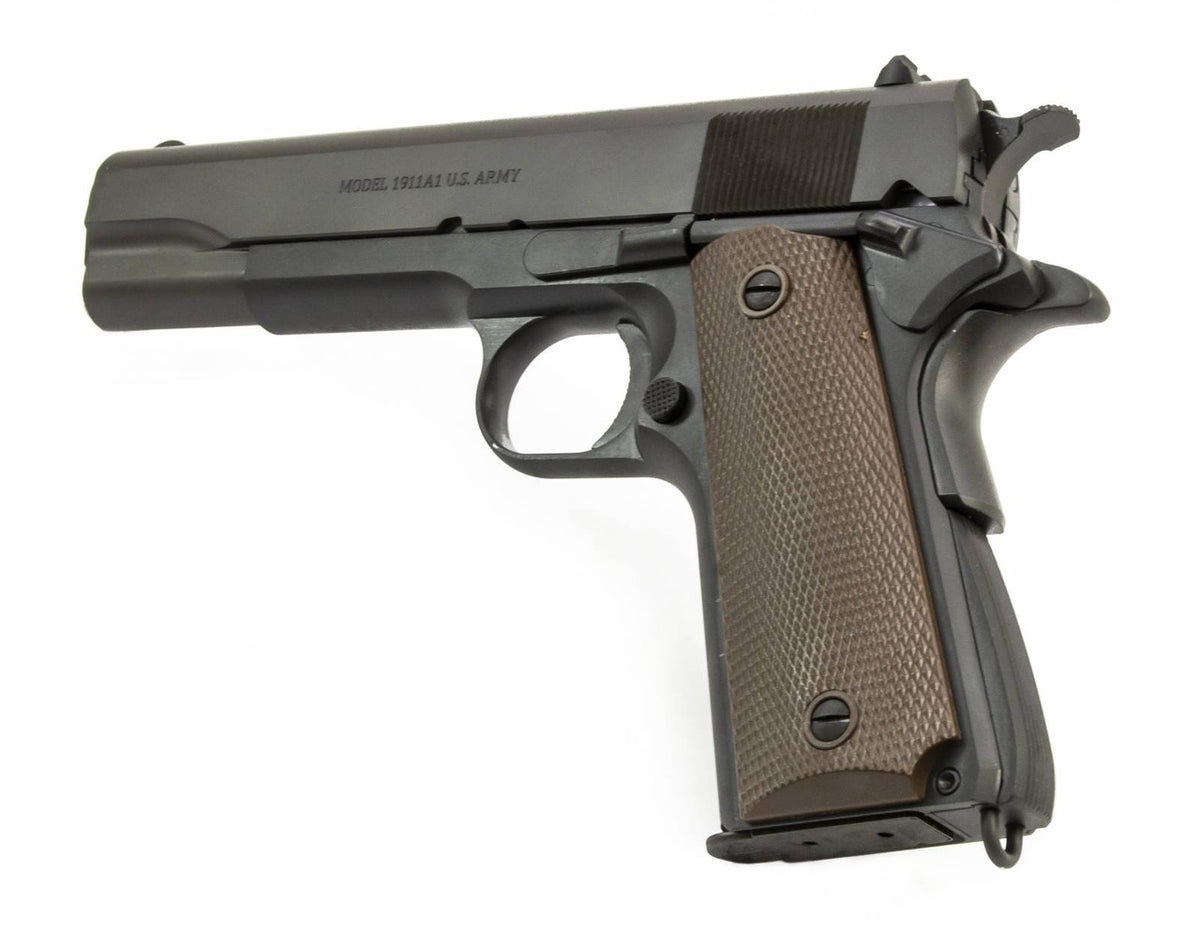 Blem SDS Imports 1911 A1 US Army 45 ACP 5 Dark Gray Finish Fully Checkered Grip Handgun