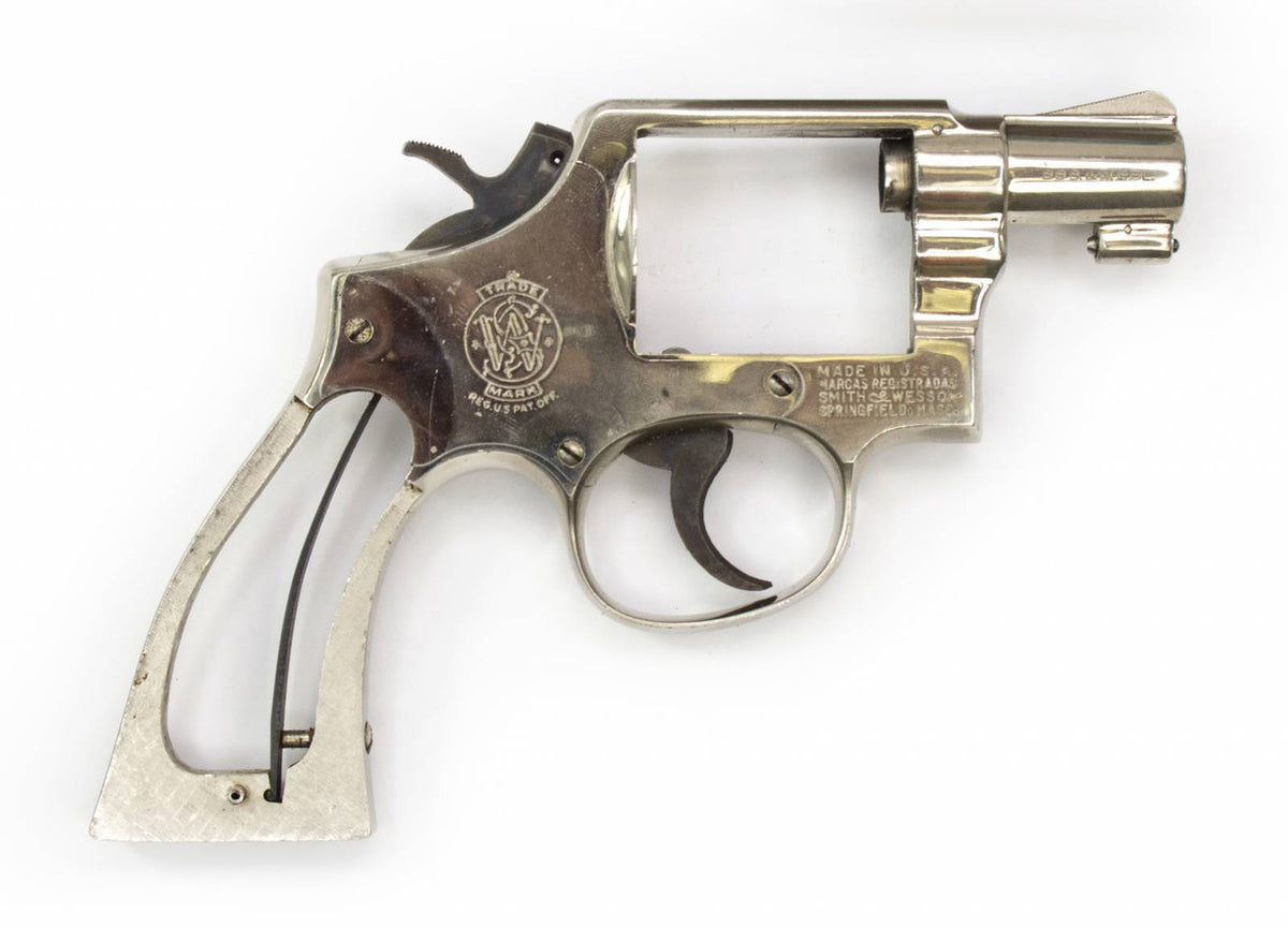 S&W 10-5 Revolver, .38 Special, 2 Barrel, Nickel¬¨‚Ä†