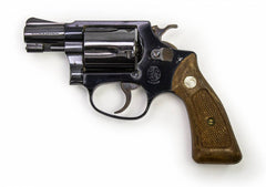S&W 37 38 SPECIAL 2 BARREL REVOLVER AIRWEIGHT WOOD GRIPS-USED4707