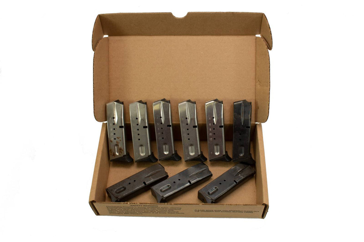 9 Pack - Used S&W 6900 Series 9mm 12 Round Magazines
