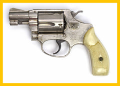 S&W 36 38 SPECIAL 2 BARREL FIXED SIGHTS ROUND BUTT NICKEL8592