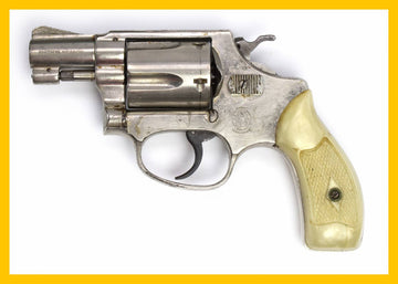 S&W 36 38 SPECIAL 2 BARREL FIXED SIGHTS ROUND BUTT NICKEL8592