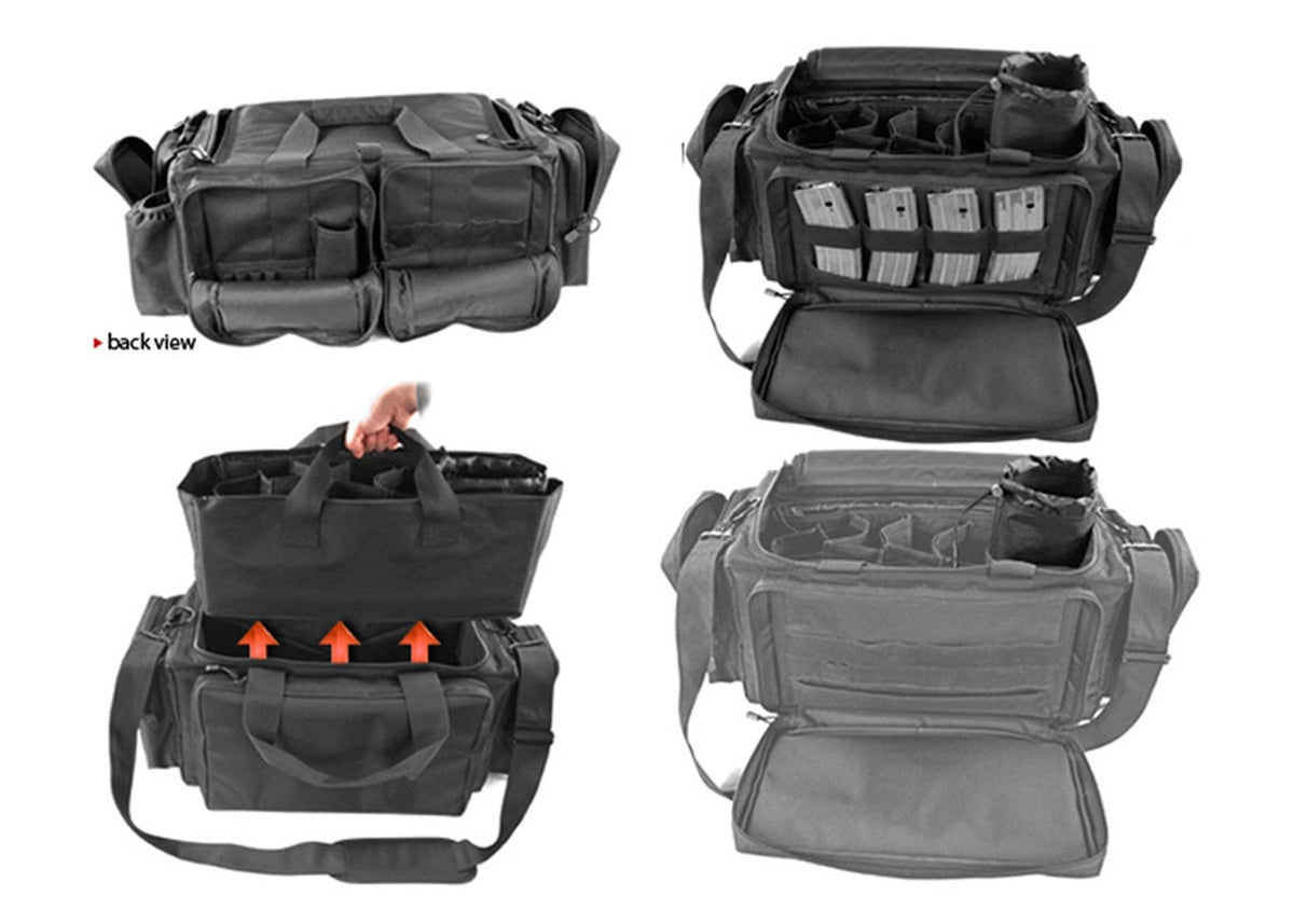 Large Expert Range Bag w/ Removable, Padded Organizer Insert - Black