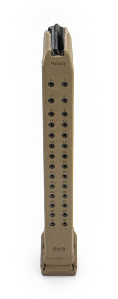 RWB Glock 9mm 33rd Tan Magazine