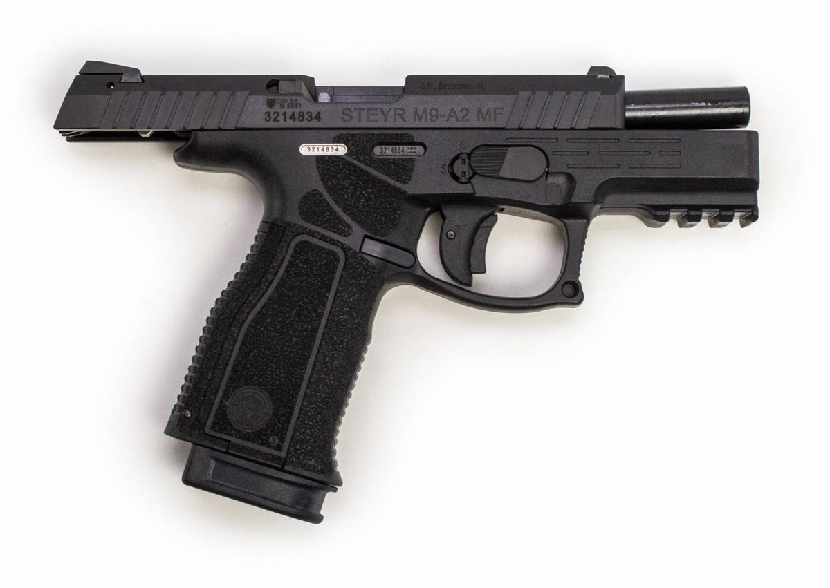 Steyr 9mm Luger 4 17+1 M9-A2 MF Black Black Interchangeable Backstrap Grip