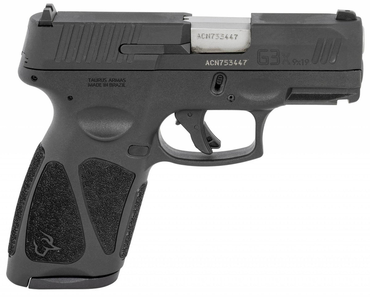Taurus 1G3XSR9031 G3x 9mm Luger 3.20 15+1 Black Steel Alloy Slide Stainless Steel Barrel Polymer Frame with Aggressive Textured Black Polymer Grip