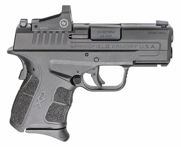 Springfield Armory XDSG93345BCT XD-S Mod.2 OSP 45 ACP 3.30 5+1, 6+1 Railed Black Frame Black Melonite Steel with Optic Cut Slide Enhanced Textured Black Polymer Grip Includes 2 Mags & Crimson Trace Red Dot