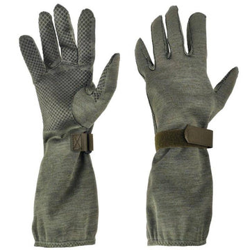 German OD Nomex Pilot Gloves with Gripper (New) - Large