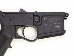 COMBO DEAL! E3 Arms PlumCrazy Gen II AR 15 Complete Lower Receiver with Polymer Buffer Tube + Bushmaster A3 Upper V Match with Forward Assist and Dust Cover Installed +  AR15 Platform .223 Wylde Barrel 16.25 1:8 Twist RH in Black Nitride