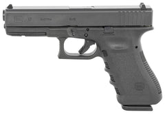 Glock PI1750203 G17 Gen 3 9mm Luger 4.49 17+1 Black Steel Slide Black Polymer Grip Fixed Sights
