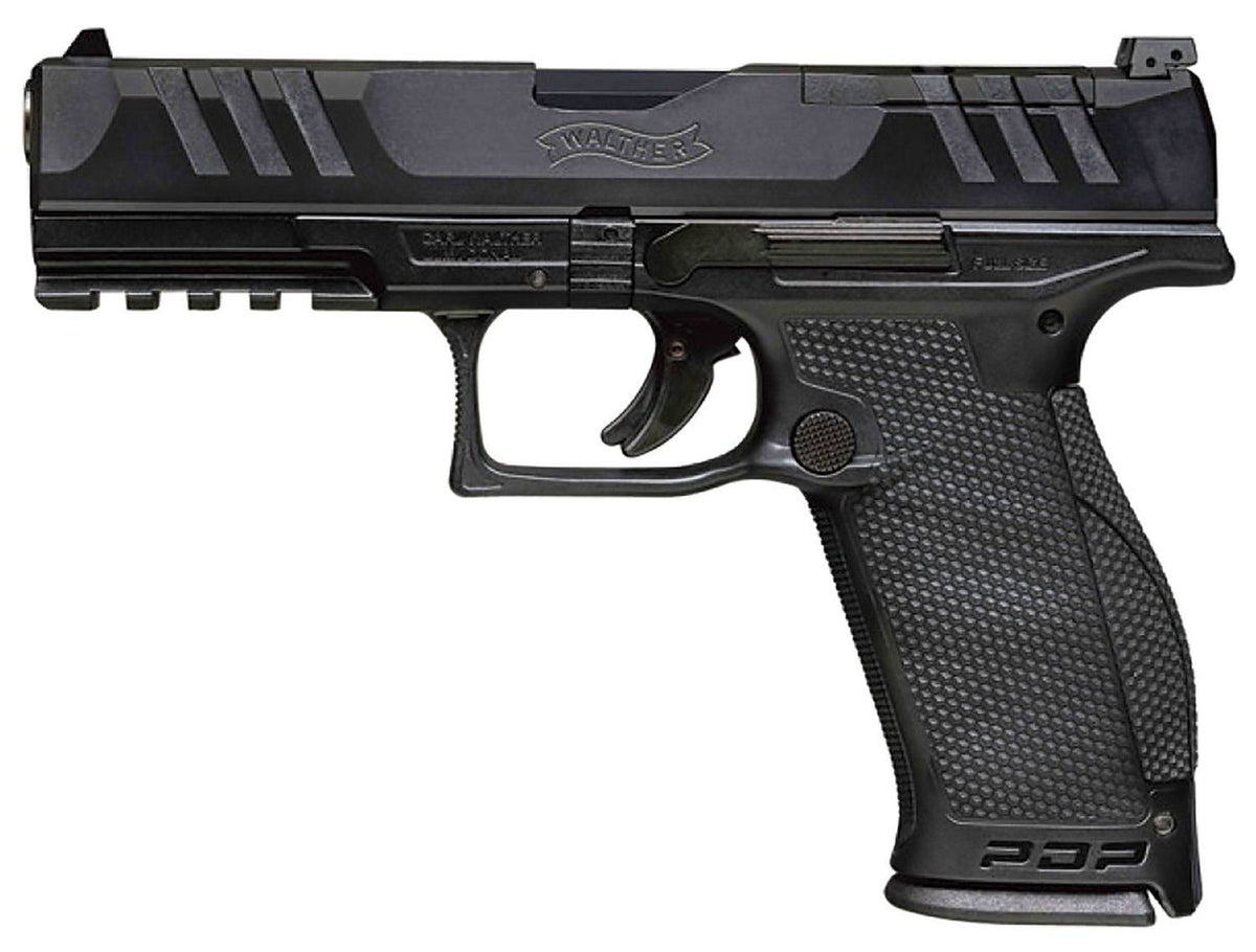 Walther Arms 2851237 PDP Optic Ready 9mm Luger 4 18+1 Black Black Steel Slide Performance Duty Textured Black Polymer Grip