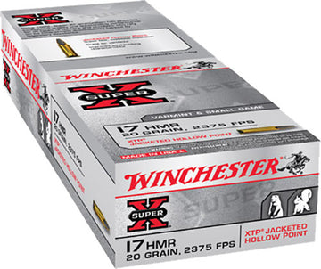 Winchester Ammo X17HMR1 Super-X  17 HMR 20 gr Jacketed Hollow Point (JHP) 50 Bx/ 40 Cs