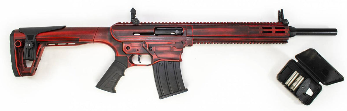 Armelegant 12ga Semi Automatic AR Style Shotgun - Battle-Worn Red