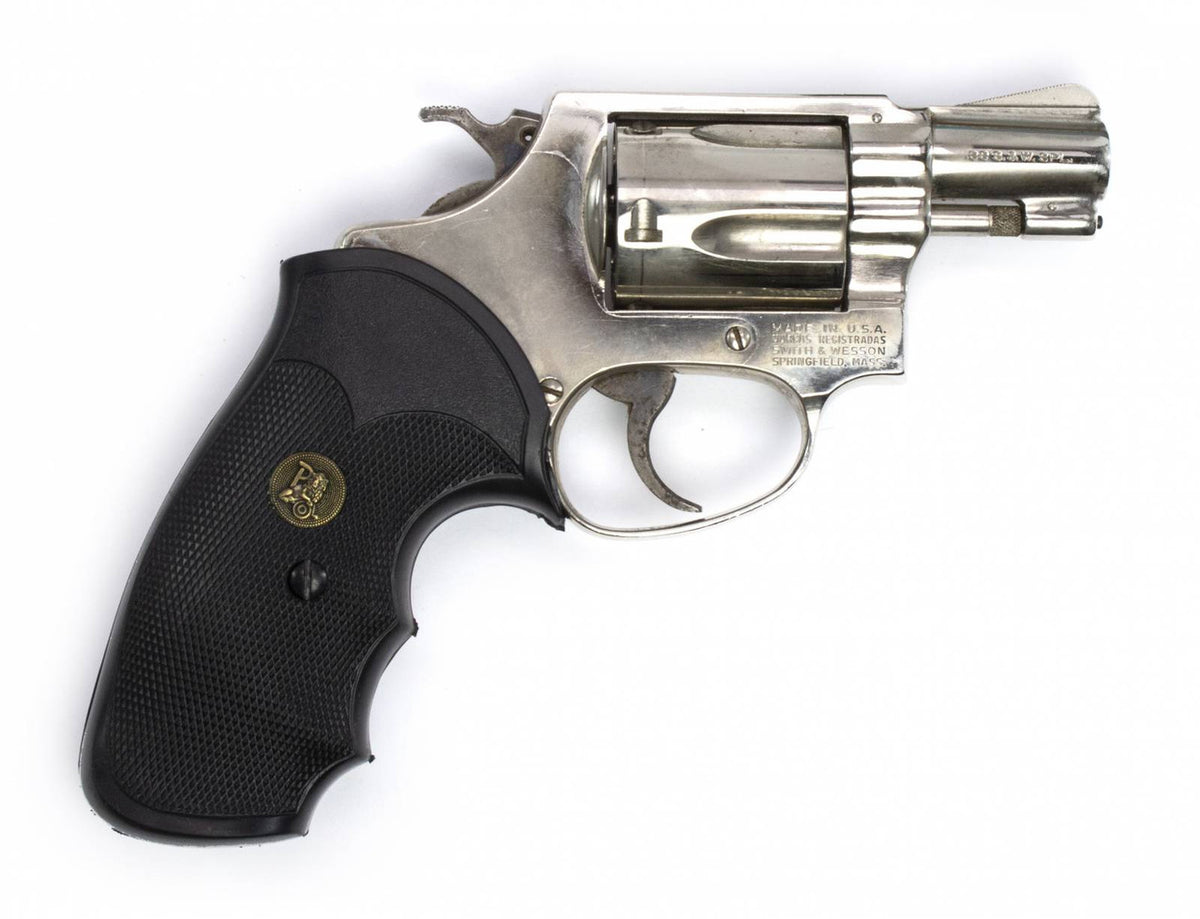S&W 36 38 SPECIAL 2 BARREL NICKEL FIXED SIGHT SQUARE BUTT9960