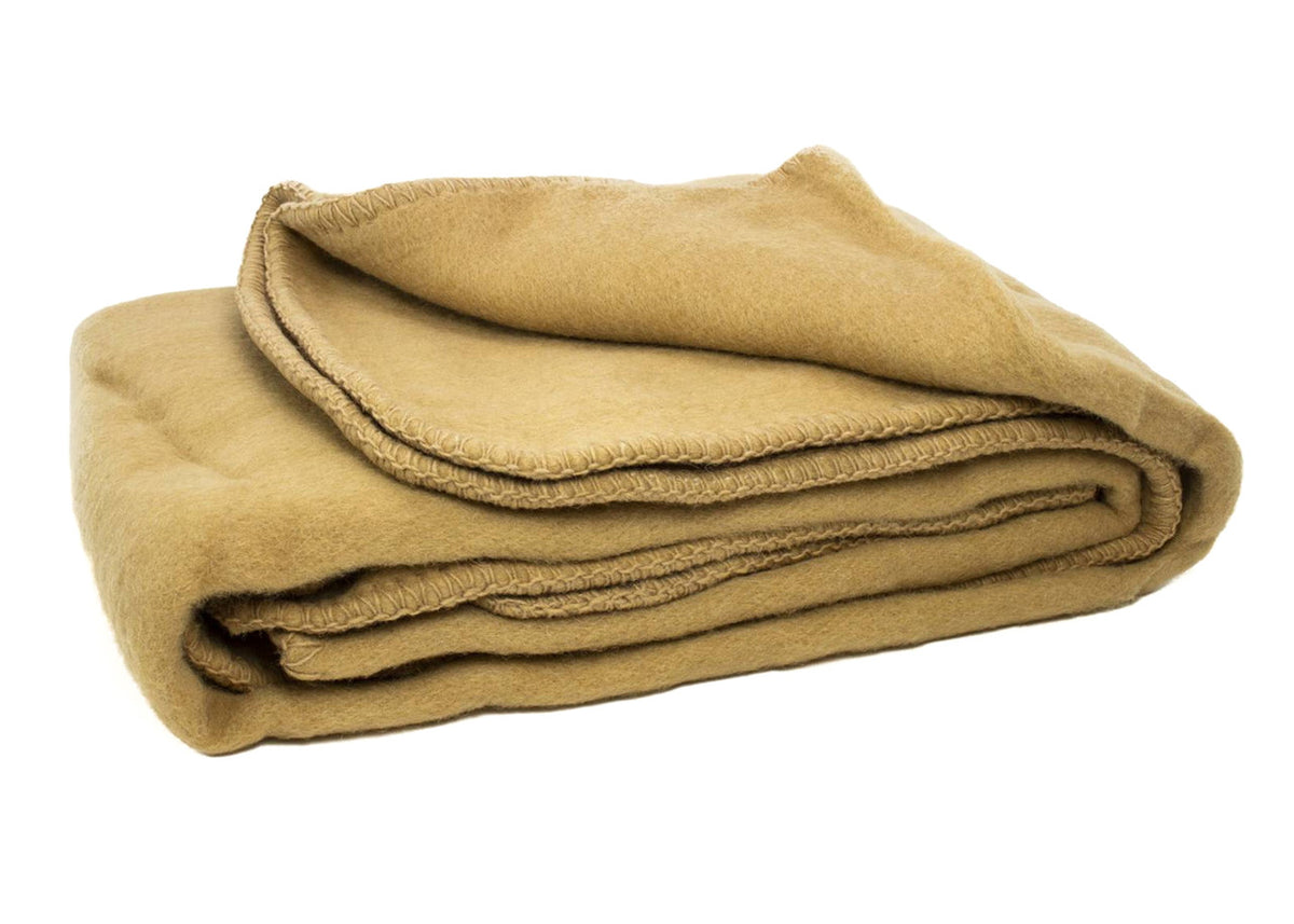 Italian Fire-Resistant 60 x 40 Blanket - Tan - Like New