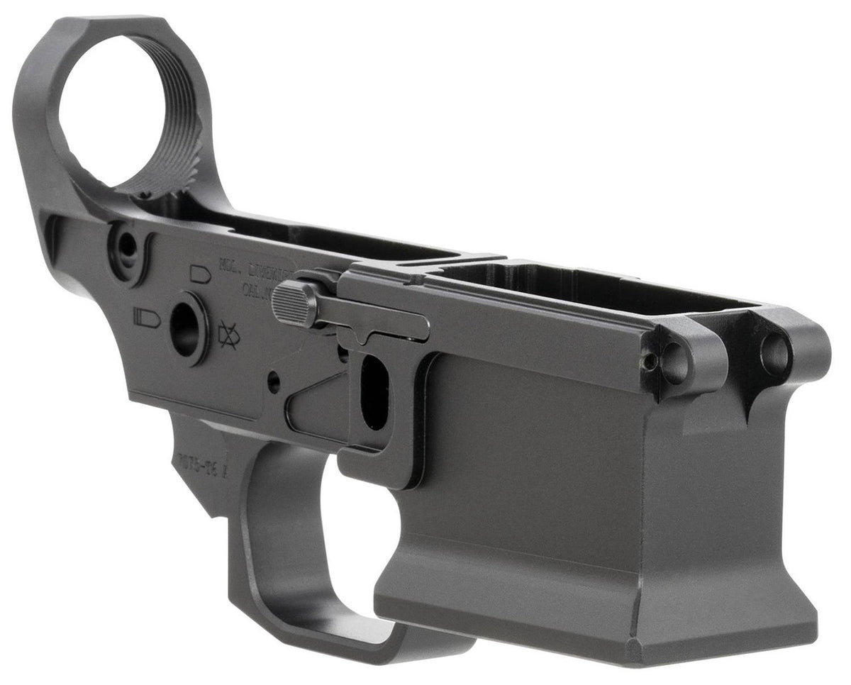 Sharps Bros SBLR08F Livewire Stripped Lower Multi-Caliber Black Anodized Finish 7075-T6 Aluminum Material Compatible with Mil-Spec for AR-Platform