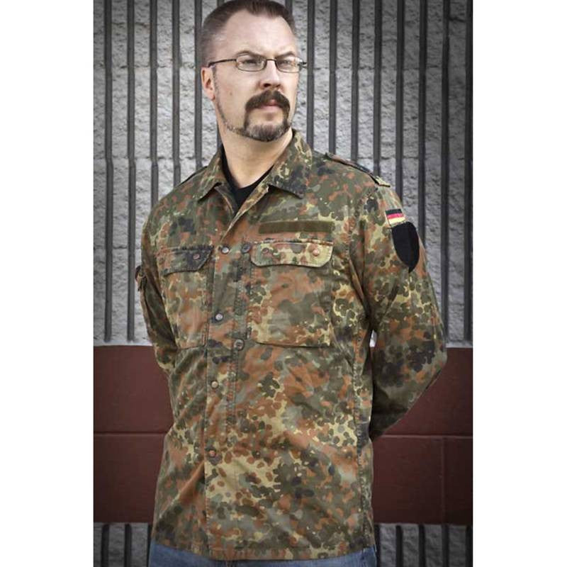German Flecktarn Camo Field Shirt - Large - New